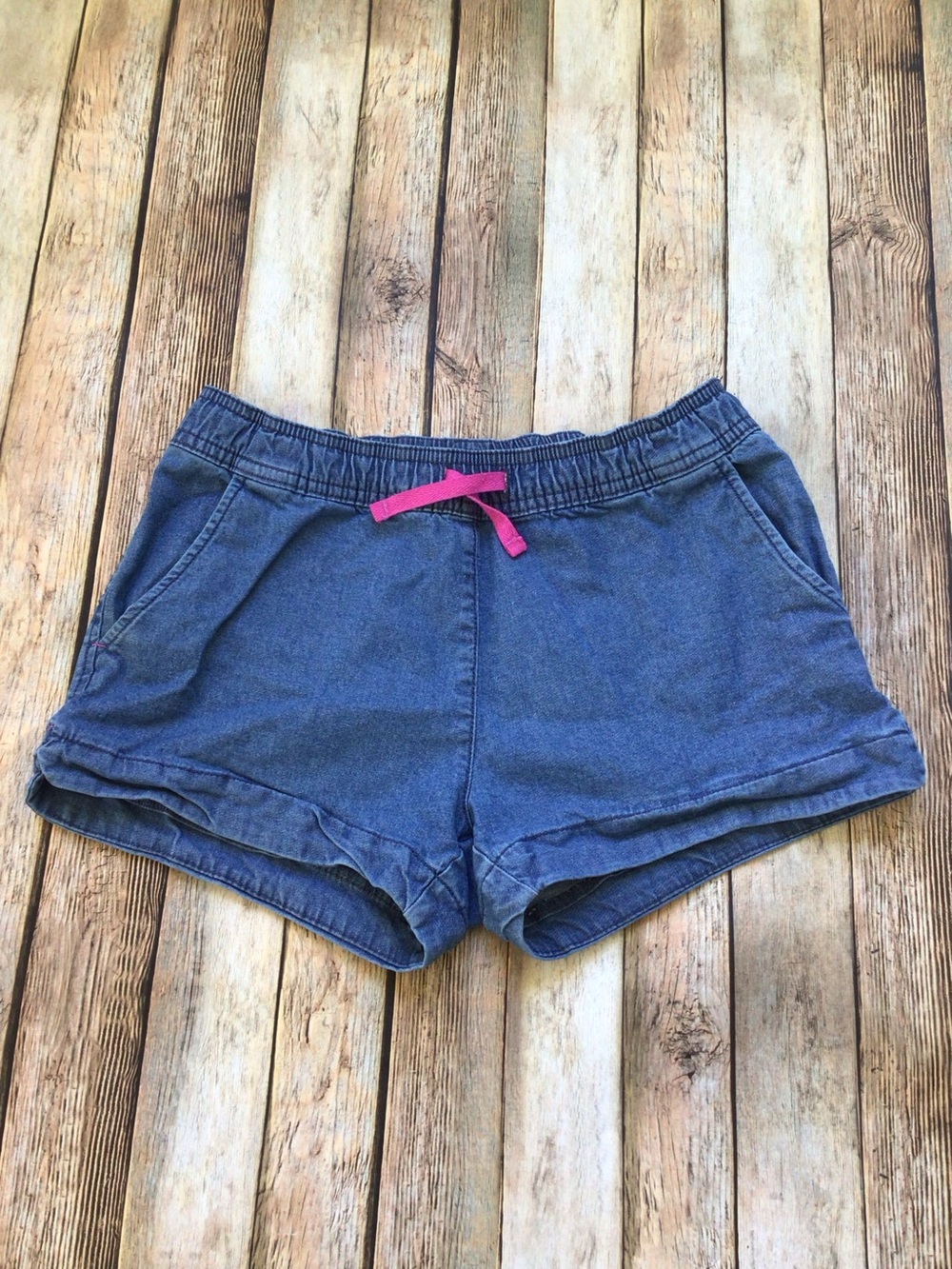 Mini Boden Heart Pocket Denim Shorts